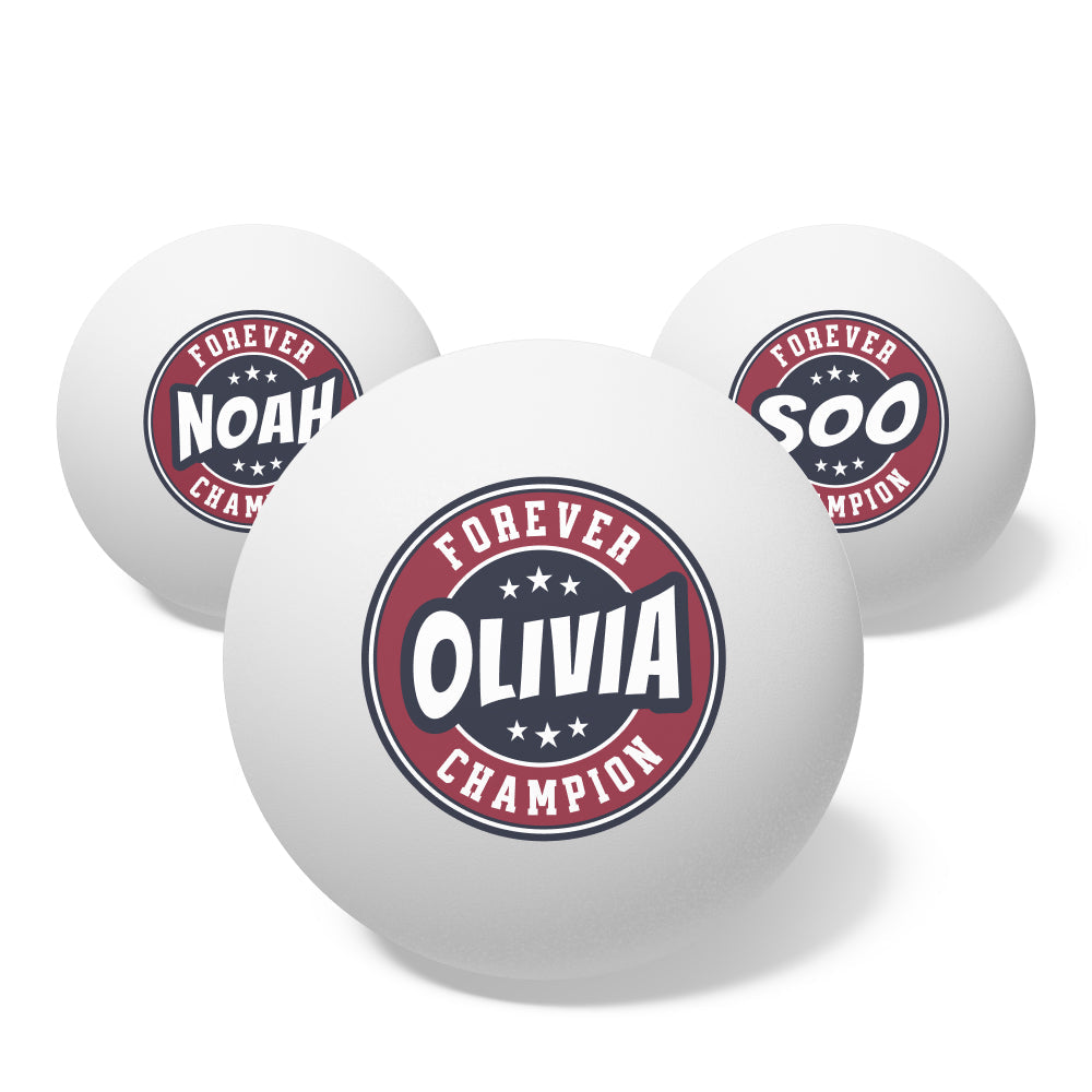 Personalized Ping-Pong® Ball with Olivia name printed on it